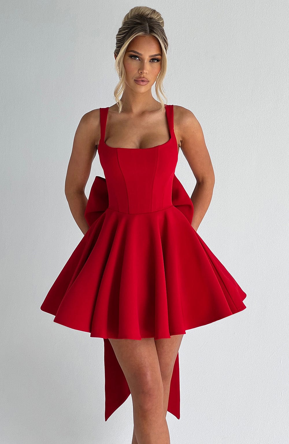 rue-mini-dress-red-dress-babyboo-fashion-32989124132927 Rue Mini Dress - Red - Image 1